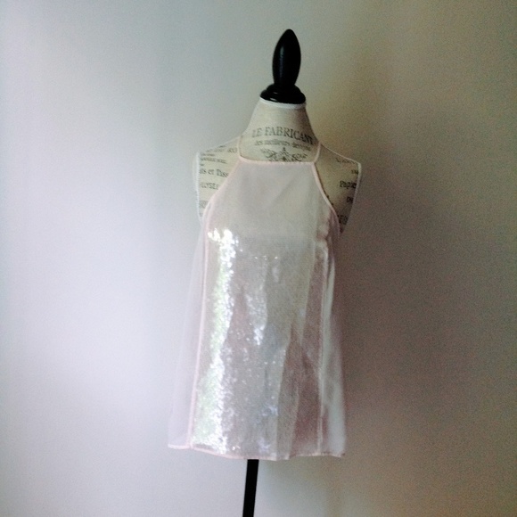 Victoria's Secret | Light Pink Sequin Halter Top - Picture 3 of 8